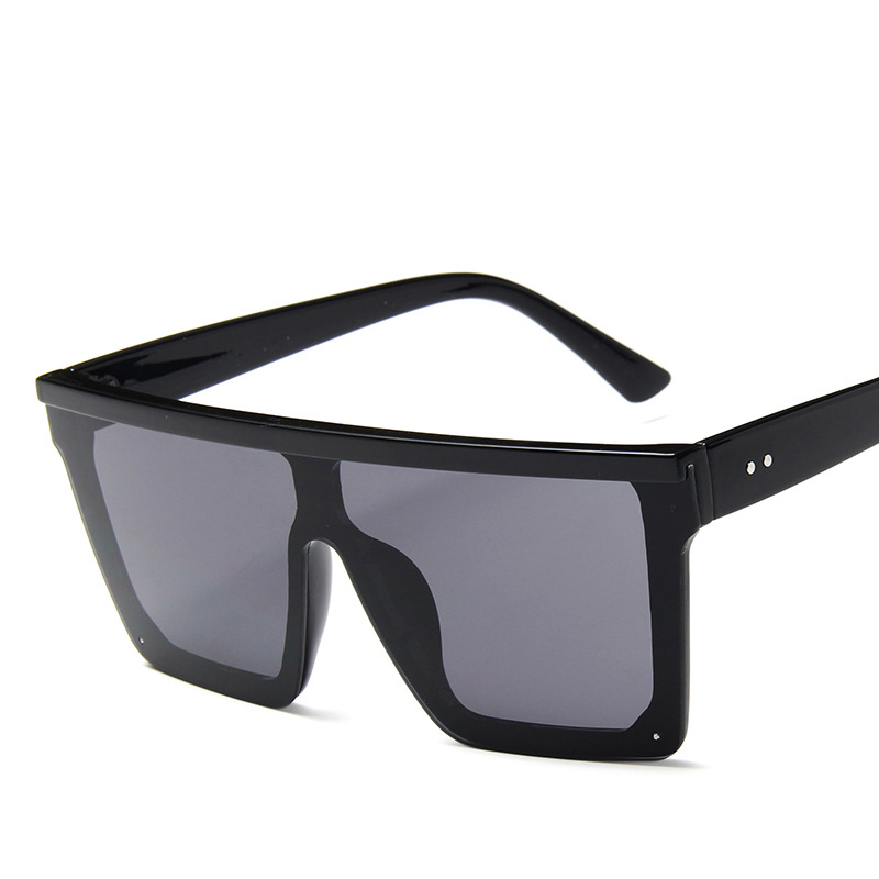Lunettes de soleil vintage pour femmes et hommes, verres dégradés, grand cadre
