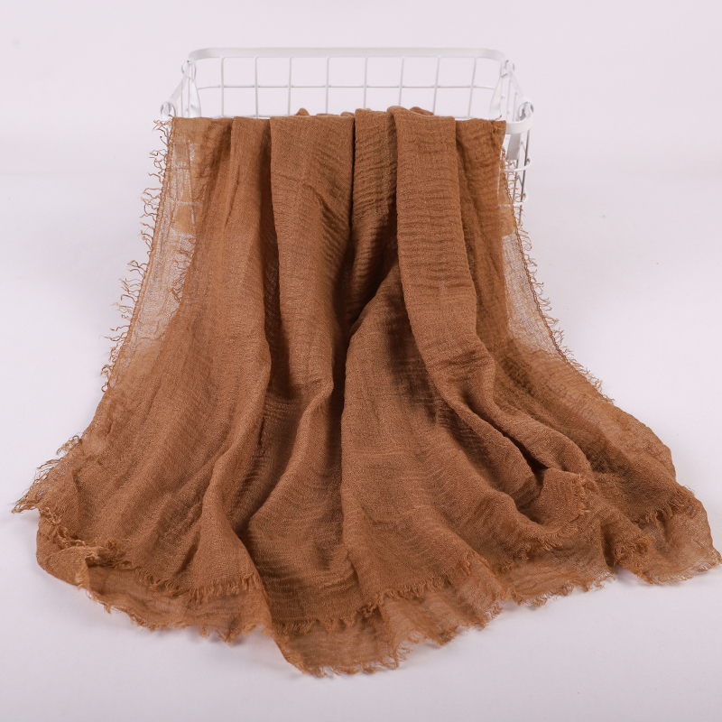 Bandeau de sauna froissé en coton pour femmes, écharpes de voile, enveloppes de tête de document solide, longues écharpes, turban, écharpe de sauna, mode musulmane, Ramadan
