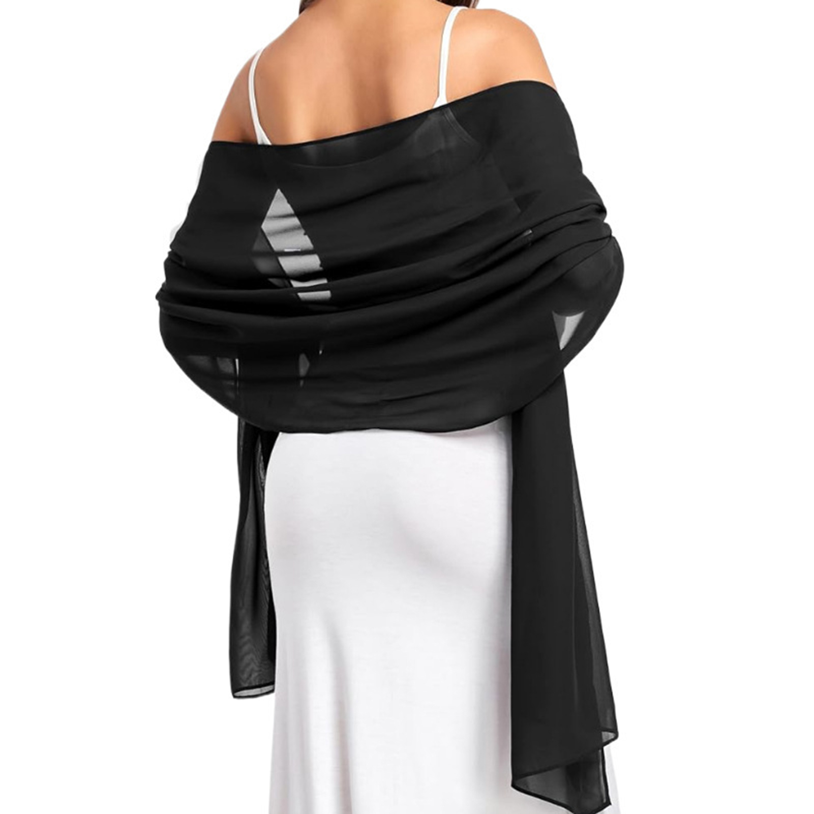 Écharpe en mousseline légère et douce pour femme, châle de mariage, protection solaire pour mariée, idéale pour les activités de plein air