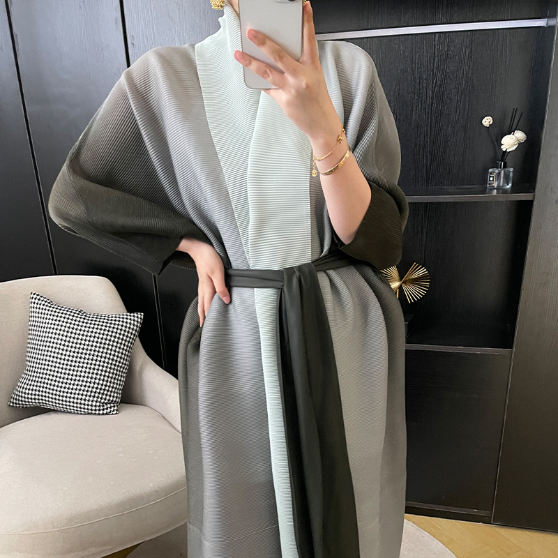 Manteau coupe-vent pour femmes, nouveau style, document nickel é, plus manches chauve-souris larges et larges, écharpe longue, automne 2024