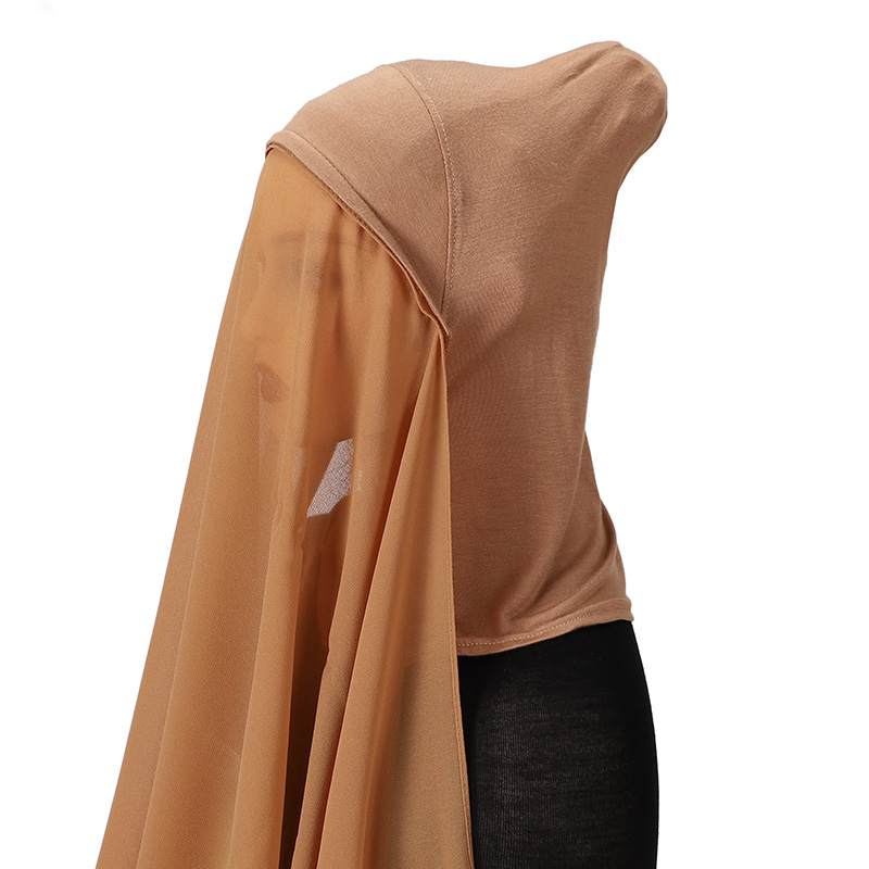Couverture complète intérieure musulmane en mousseline de soie, Hijab, écharpe instantanée, casquette islamique, couvre-chef, sous-écharpe, Bonnet en os