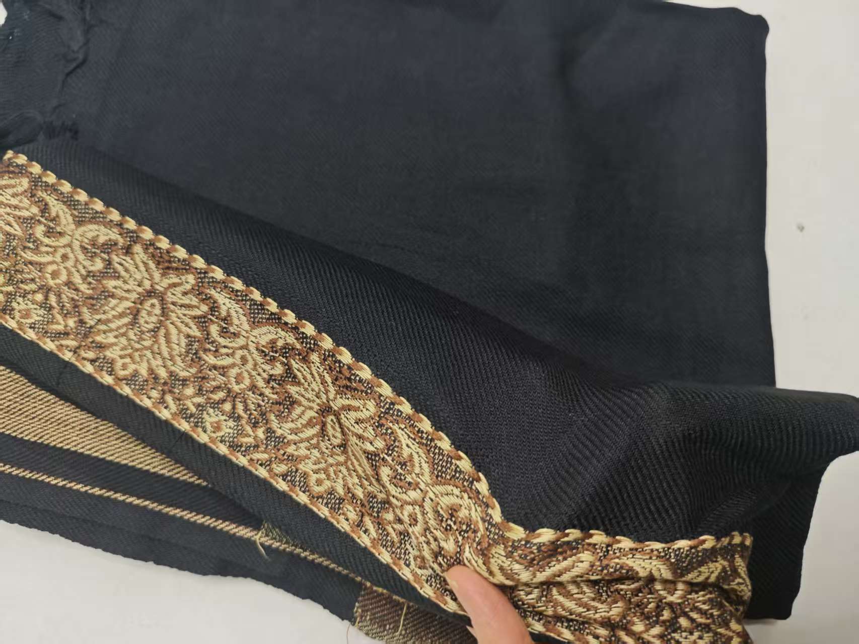 Foulard noir musulman pour hommes, enveloppe élégante, turquie, dubaï, pour l'extérieur, prière islamique Eid, bandeau d'été