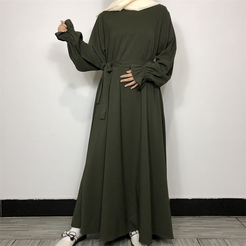 Abaya – robe Maxi pour femmes musulmanes, manches à volants, haute qualité, avec poches, ceinture gratuite, EID Ramadan, vêtements islamiques, nouvelle collection