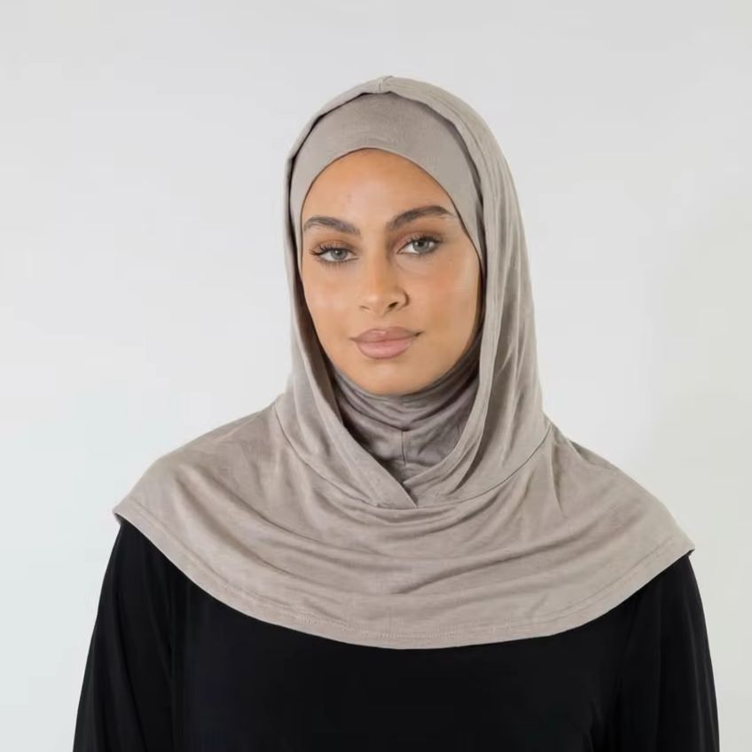 Hijab instantané musulman en jersey de coton modal, foulard uni doux pour femme, châle en jersey premium, facile à porter, couvre-tête 50*37cm