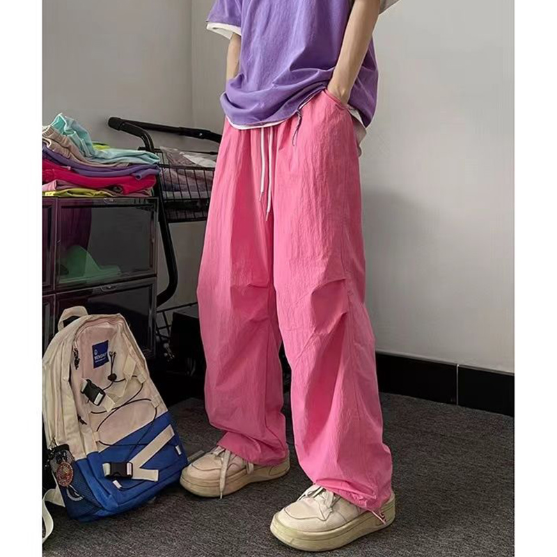 Pantalon de loisirs taille haute pour femmes, mode coréenne Ins Baggy Cargo, Streetwear pour filles, pantalon confortable à jambes larges