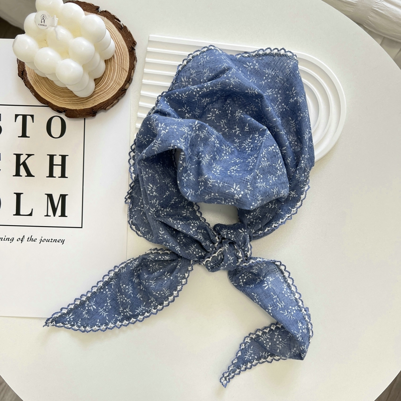 1 pièce Nouveau Foulard de cou à motif floral, Châle d'été, Bandeau triangulaire pour cheveux, Bandeau, Foulard, Bandeaux pour cheveux, Bandanas, Ruban pour cheveux pour Femme