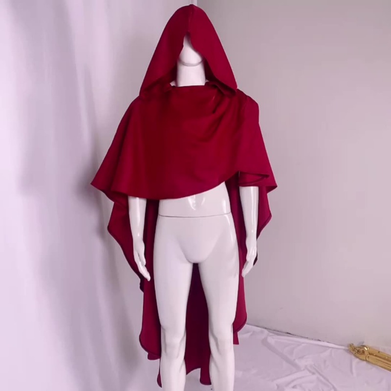 Poncho gothique pour homme, robe à capuche, cape de capot, costume de sorcière, robe ronde adulte, sorcier, moine médiéval, croisé, Everak, Halloween