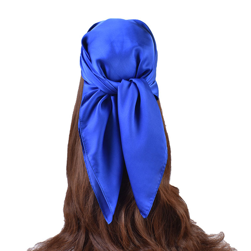 Foulard uni 70*70cm pour femme, nouvelle collection printemps-été, en soie fine, tendance, polyvalent, châle, hijab, écharpe de cou