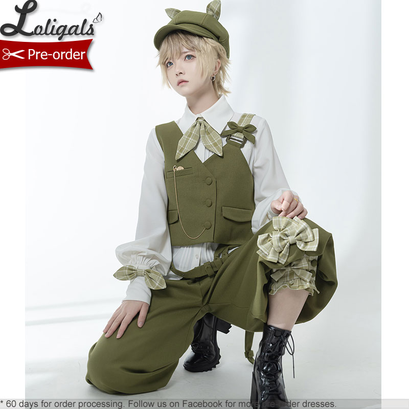 Tenue Ouji couleur Mucha, gilet cool/chemise à manches longues/pantalon sarouel ample court de Princess Chronicles