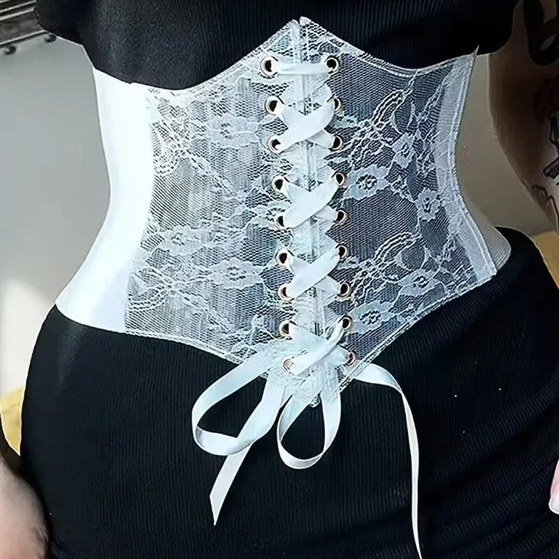 Ceinture Corset à lacets pour femmes, ceinture à la mode, Style rétro pour dames, adaptée aux vêtements décontractés et aux Occasions spéciales
