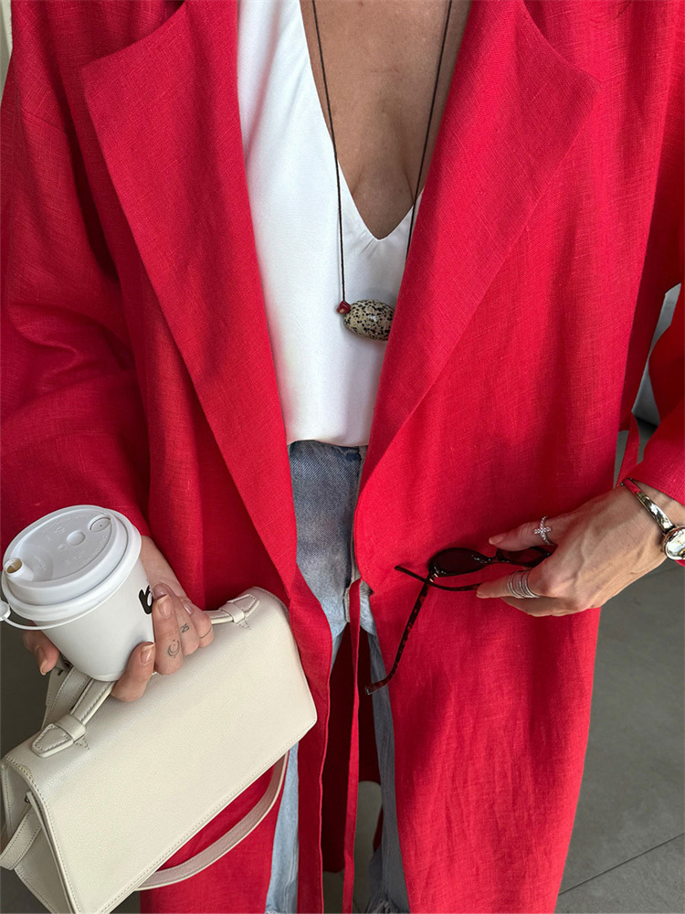 Robe pour femmes décontracté ample femme revers à manches longues taille haute solide automne 2025 nouvelle robe de pansement robe de trajet pour femmes