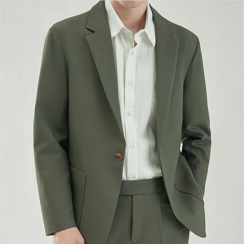 Ensemble de tenue 2 pièces pour hommes, couleur unie, tendances pour jeunes, Costumes, pantalons de cérémonie, Costumes et blazers complets pour hommes, vêtements classiques élégants