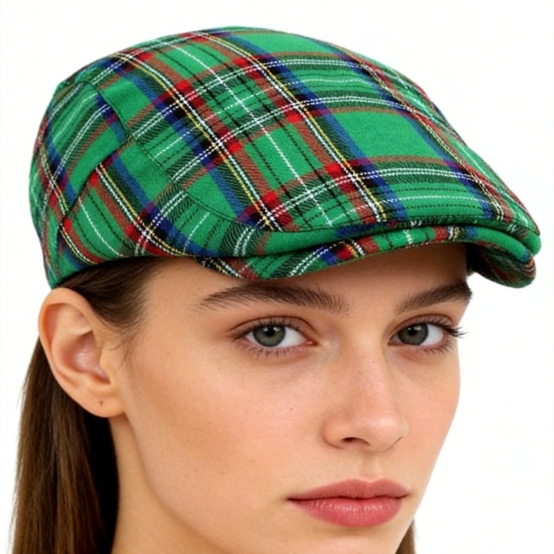 Casquette Gavroche Classique à Carreaux Britanniques, Chapeau de Chauffeur Tendance pour Hommes et Femmes, Design Unisexe Élégant, Casquette Plate Réglable, Bérets Hip Hop