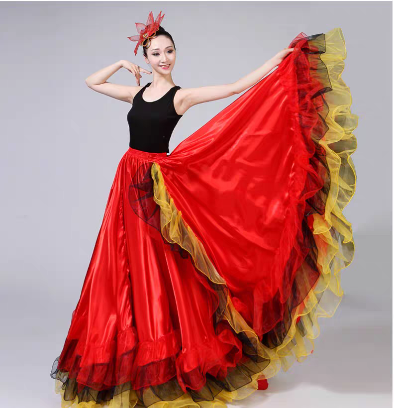 Grande Jupe Trapèze pour Femme, Costume de brevd'Espagne, Spectacle de brevd'Ouverture sur Scène, Vêtements de Scène, pour Fille Adulte, Nouvelle Collection