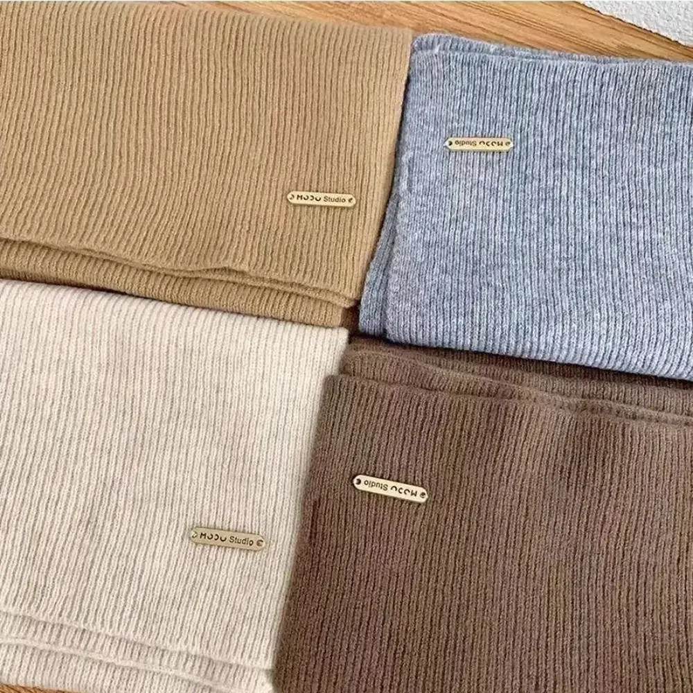 Hiver chaud foulard faux col couleur unie croix écharpe laine épaissir tricot écharpe cou plus chaud femmes filles