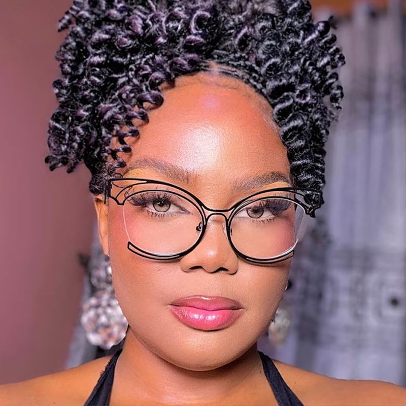 Lunettes Cateye incurvées pliantes pour femmes, monture irrégulière de luxe pour femmes, lentille de lecture Anti bleue, optique ordinaire