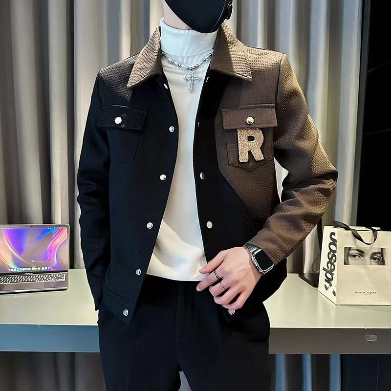 Veste cargo décontractée de style coréen pour hommes, manteau de printemps et d'automne, patchwork masculin, OupillCombb