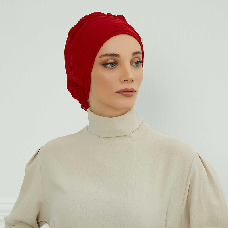 Turban instantané musulman uni pour femme, casquettes Hijabs intérieures, bonnet Bandana islamique, chapeaux indiens, enveloppement de sauna féminin, fleur