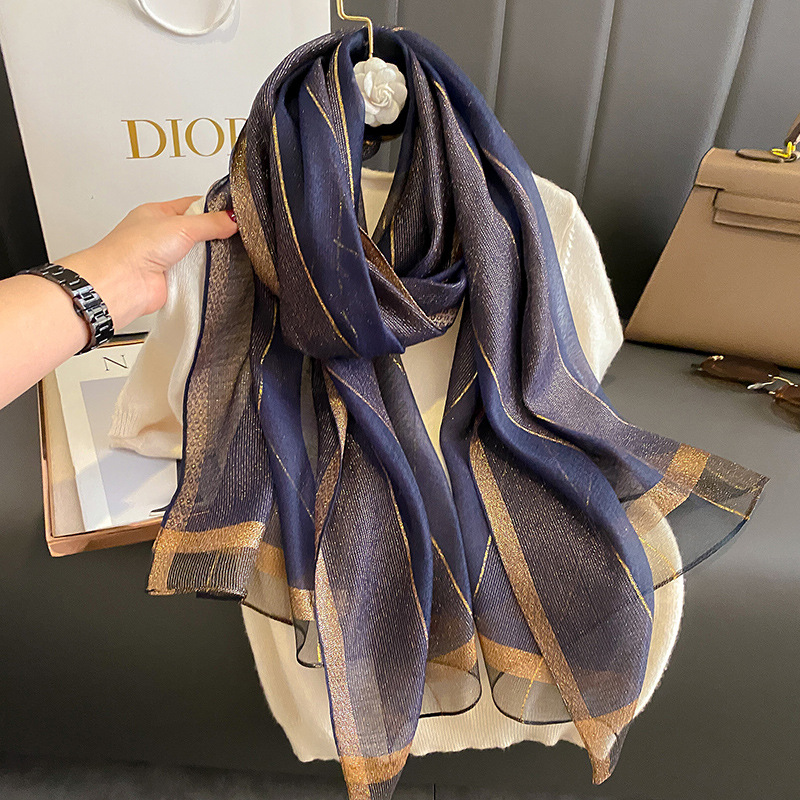 Longue écharpe de luxe pour femmes, Hijab élégant pour dames, pour voyage, plage, tache douce, châle, Imitation soie, printemps