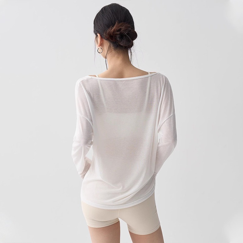 Chemise de sport à manches longues pour femmes, vêtements de yoga, T-shirt de fitness, T-shirt de course à séchage rapide, haut d'entraînement, vêtements de gym pour femmes