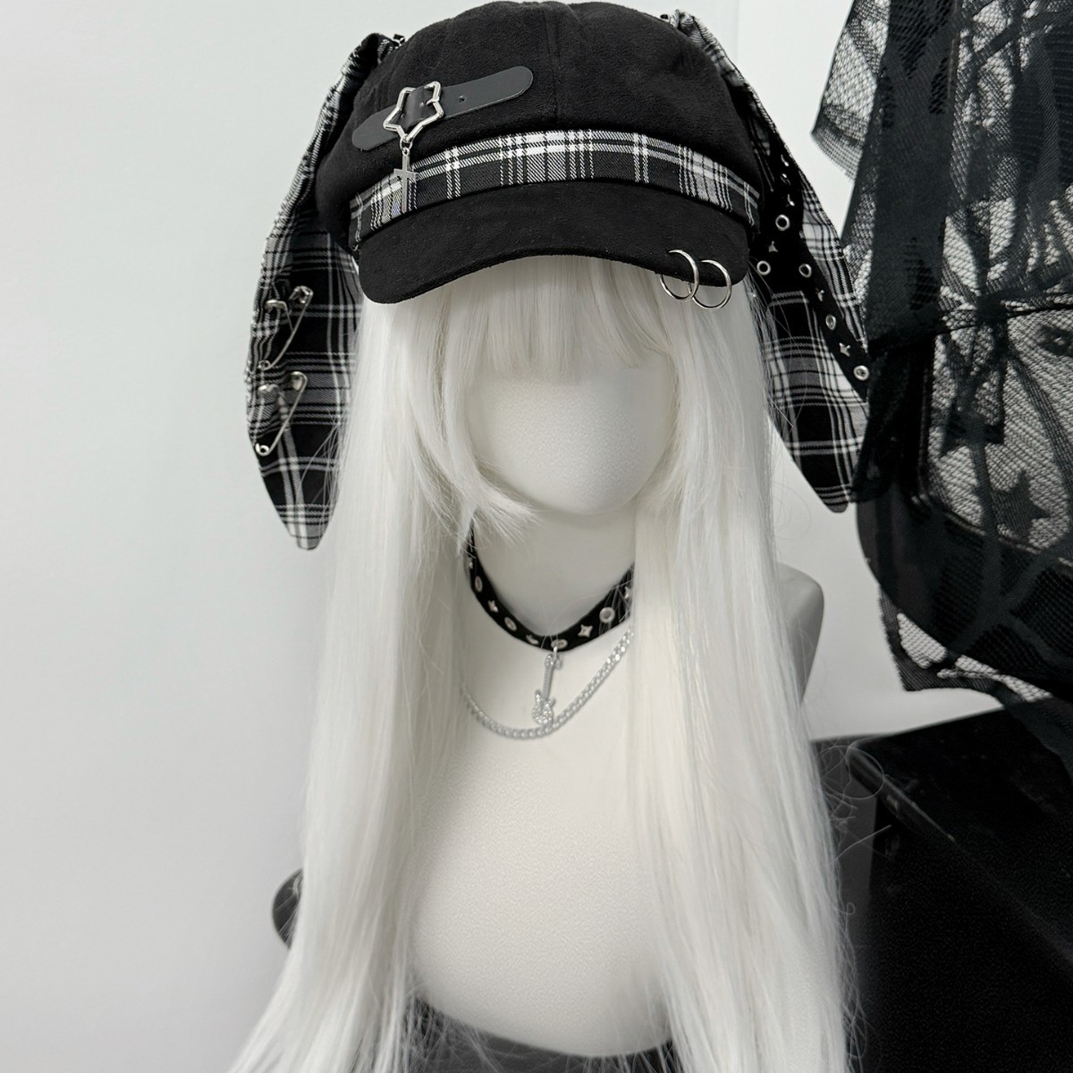 Casquette de baseball détachable avec longues oreilles de lapin, style gothique, mode subculturelle, steampunk, Y2K, pour femme, style Spicy Girl, punk, chapeau de soleil, béret