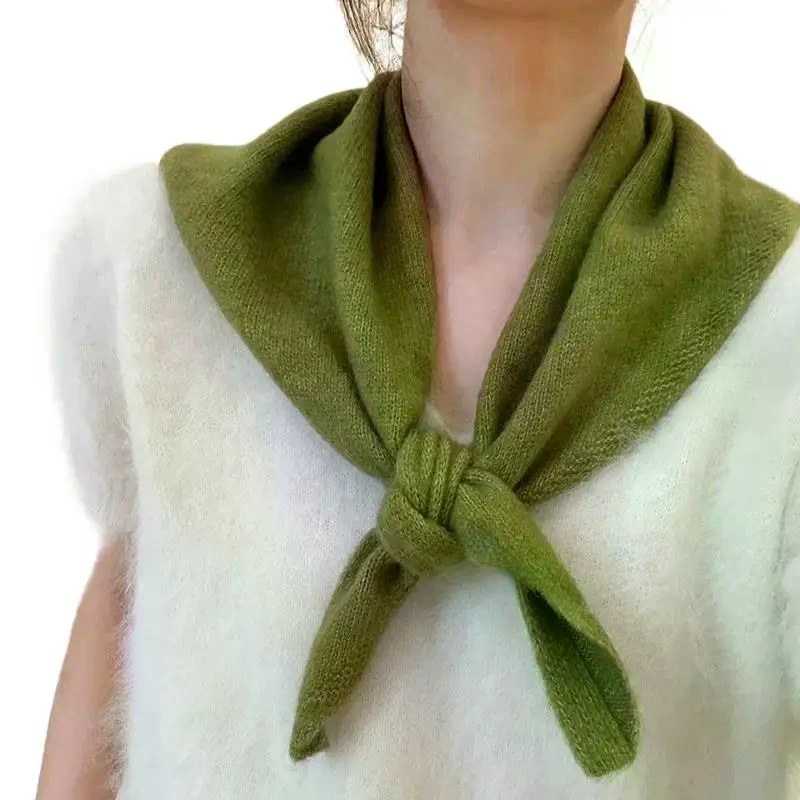 Écharpe triangulaire tricotée en laine pour femmes de Style coréen, foulard chaud multifonctionnel pour la mode et le Style
