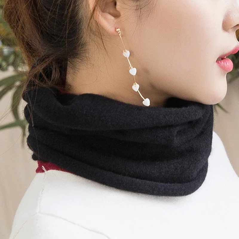 Femmes Tube écharpe laine cou anneau hommes cou plus chaud lapin cheveux capot cheminée écharpe lapin cachemire doux tricot accessoires unisexe