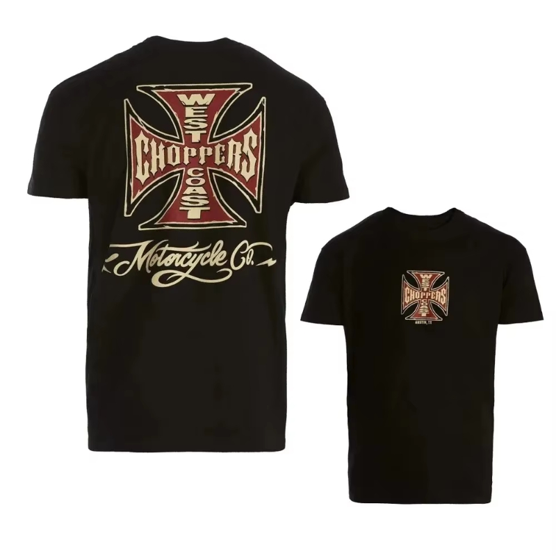 T-shirt tendance été pour femmes et hommes, imprimé West Coast Choppers, t-shirt oversize décontracté à manches courtes, col rond, vêtements vintage