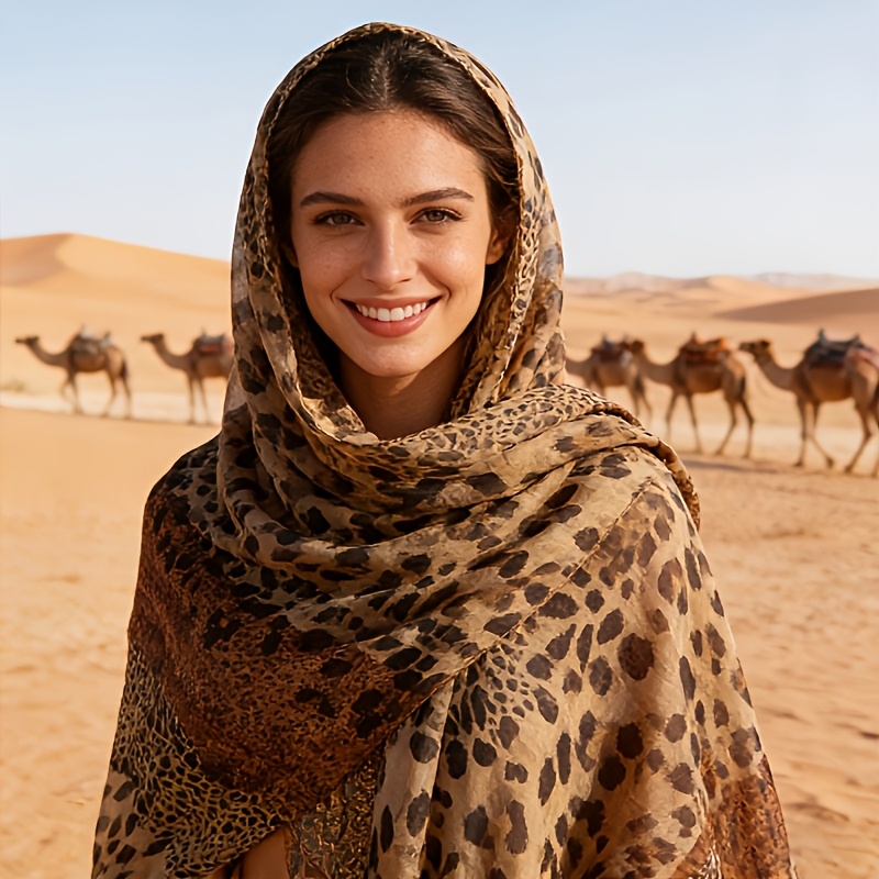 Écharpe en soie de mûrier à imprimé léopard de luxe, légère, accessoire de mode printemps-été, polyvalente et élégante