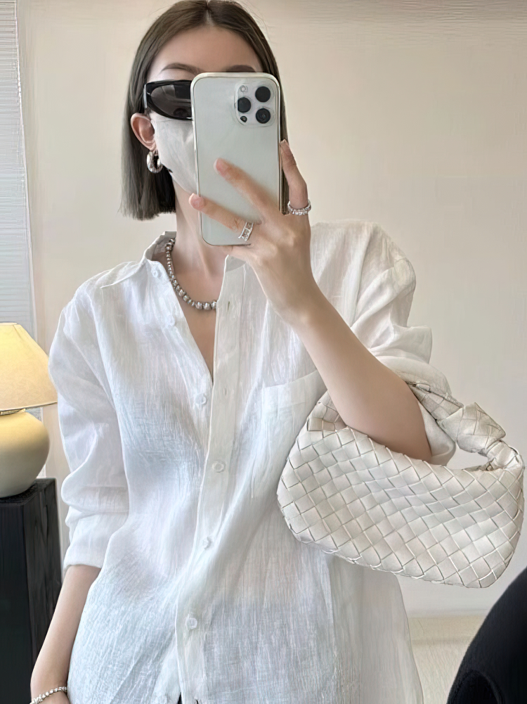 Chemise surdimensionnée en coton et lin à manches longues pour femmes, chemise longue blanche, printemps été, vêtements d'extérieur décontractés, haut basique, chemisier