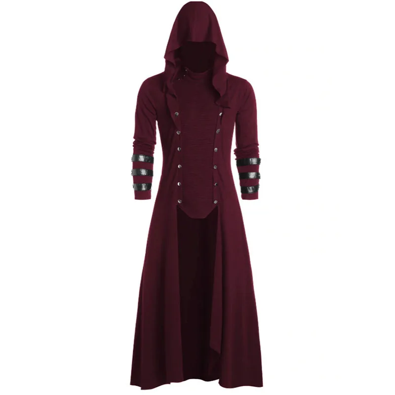 Adulte hommes médiéval victorien Costume smoking Gentleman Tailcoat gothique Steampunk Trench Coat redingote tenue pardessus uniforme