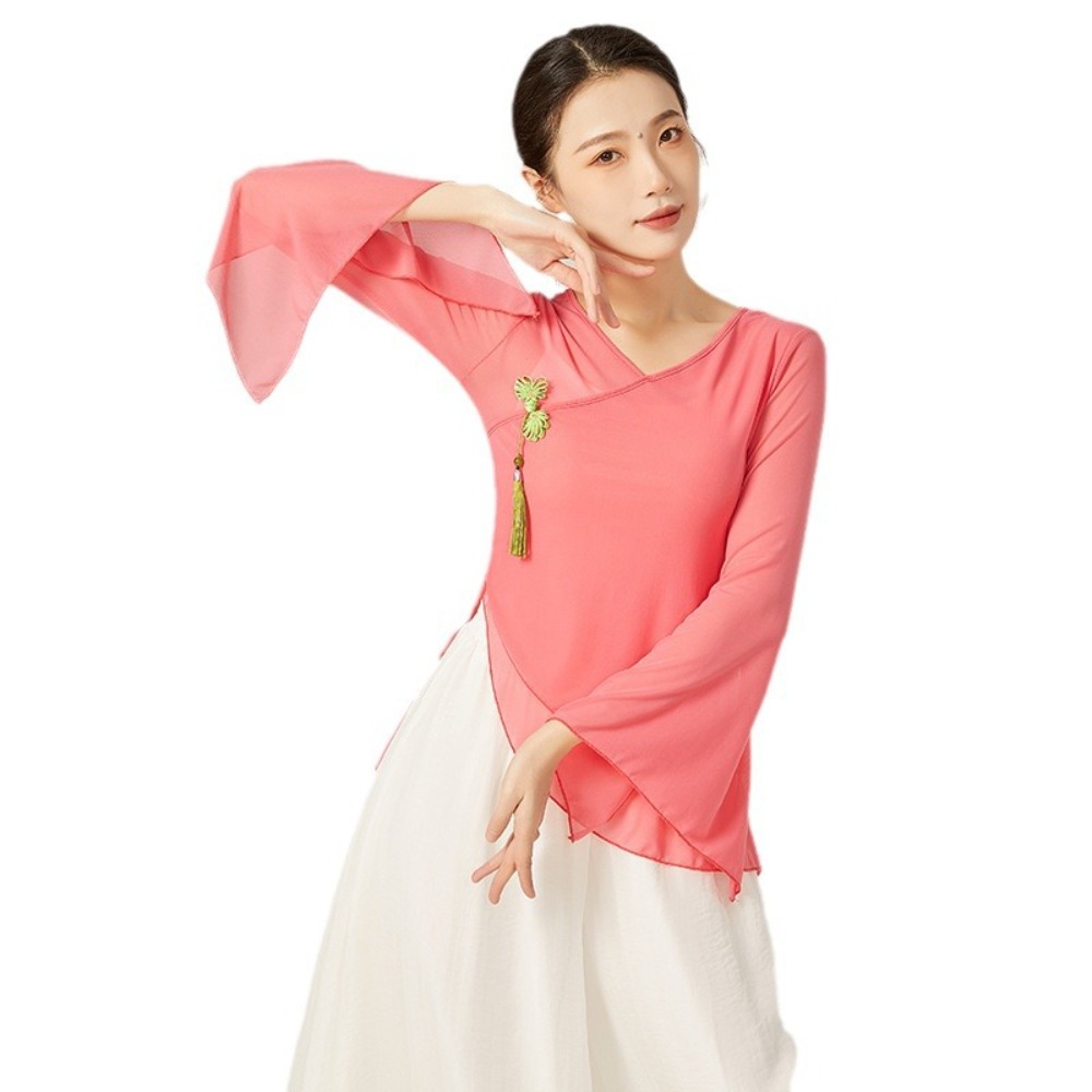 Costume de danse classique chinois pour femmes, tenue élégante et fluide pour la performance et l'entraînement