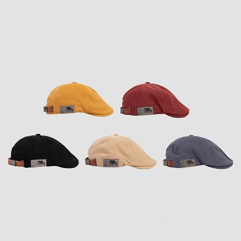 Bérets et casquettes à visière pour hommes et femmes, tendance urbaine, été et automne, classiques, polyvalents, style hip-hop, adaptés à un usage quotidien.
