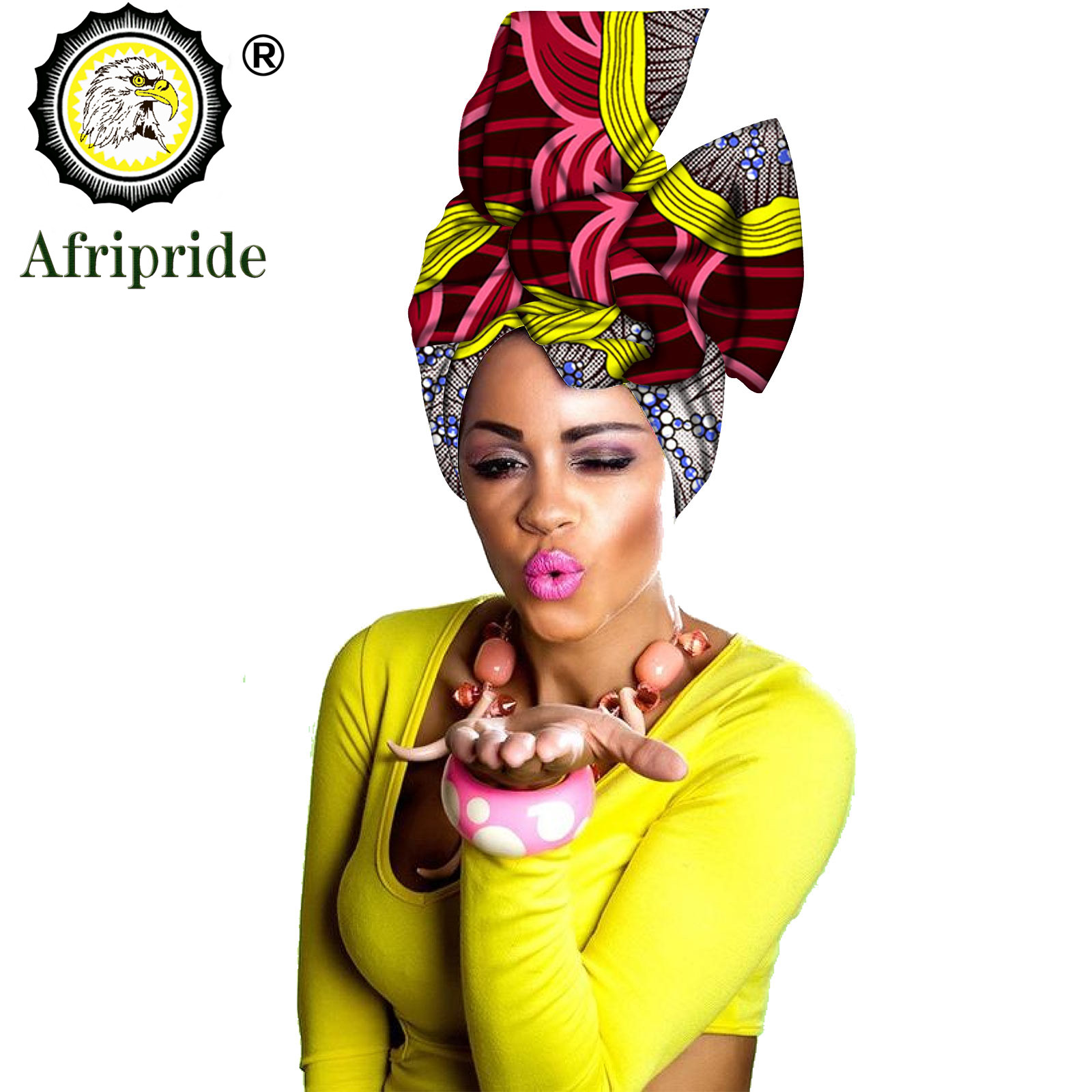 Nouvelle Mode Africaine 2026 : Foulard Turban Traditionnel Africain pour Femme en Coton Ciré 100% AFRIPRIDE Sexy S002