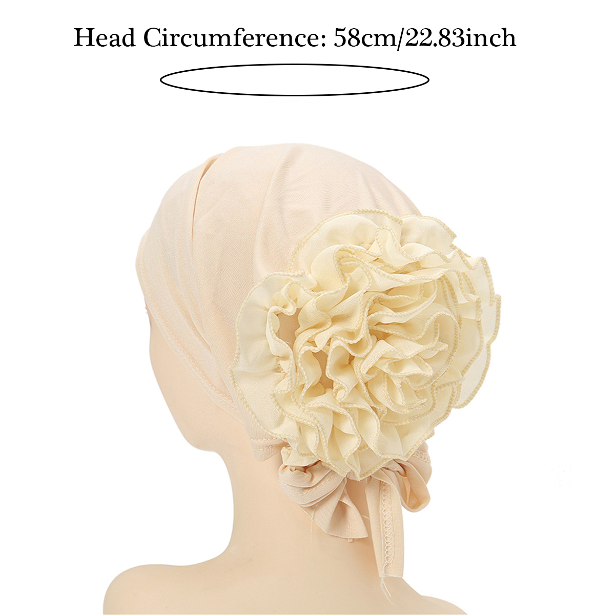 Turban en mousseline de soie pour femmes, Hijabs à la mode, décor de fleurs, vêtements de sauna, foulard islamique, casquette, document solide