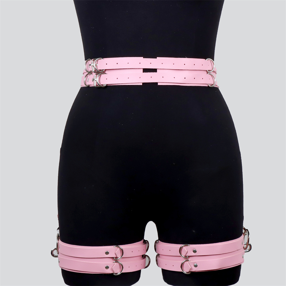 Harnais de jarretelles en cuir pour femmes, Lingerie gothique, ceinture de Bondage BDSM, bas, bretelles, jambes, cuisses, jouet pour adultes de 18 ans et plus