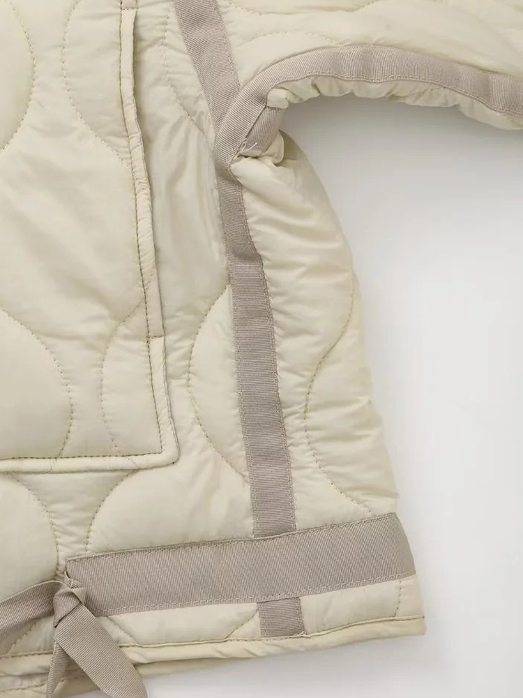 Femmes automne nouvelle mode veste en coton ample manteau court Chic à manches longues vêtements en coton vêtements d'extérieur Muje