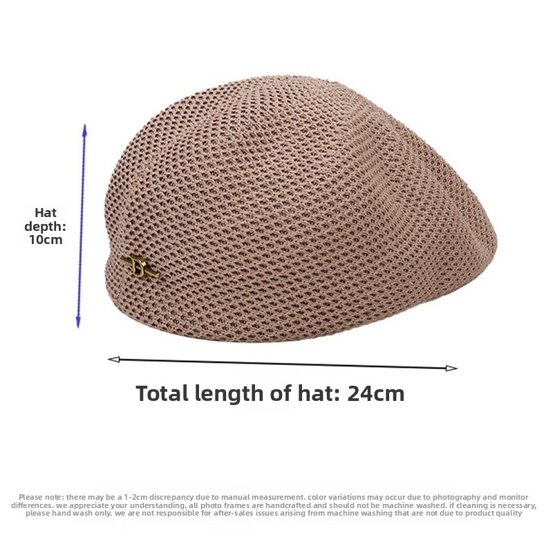 Béret fin respirant et réversible pour femme, style coréen, accessoire de mode printemps-été 2026