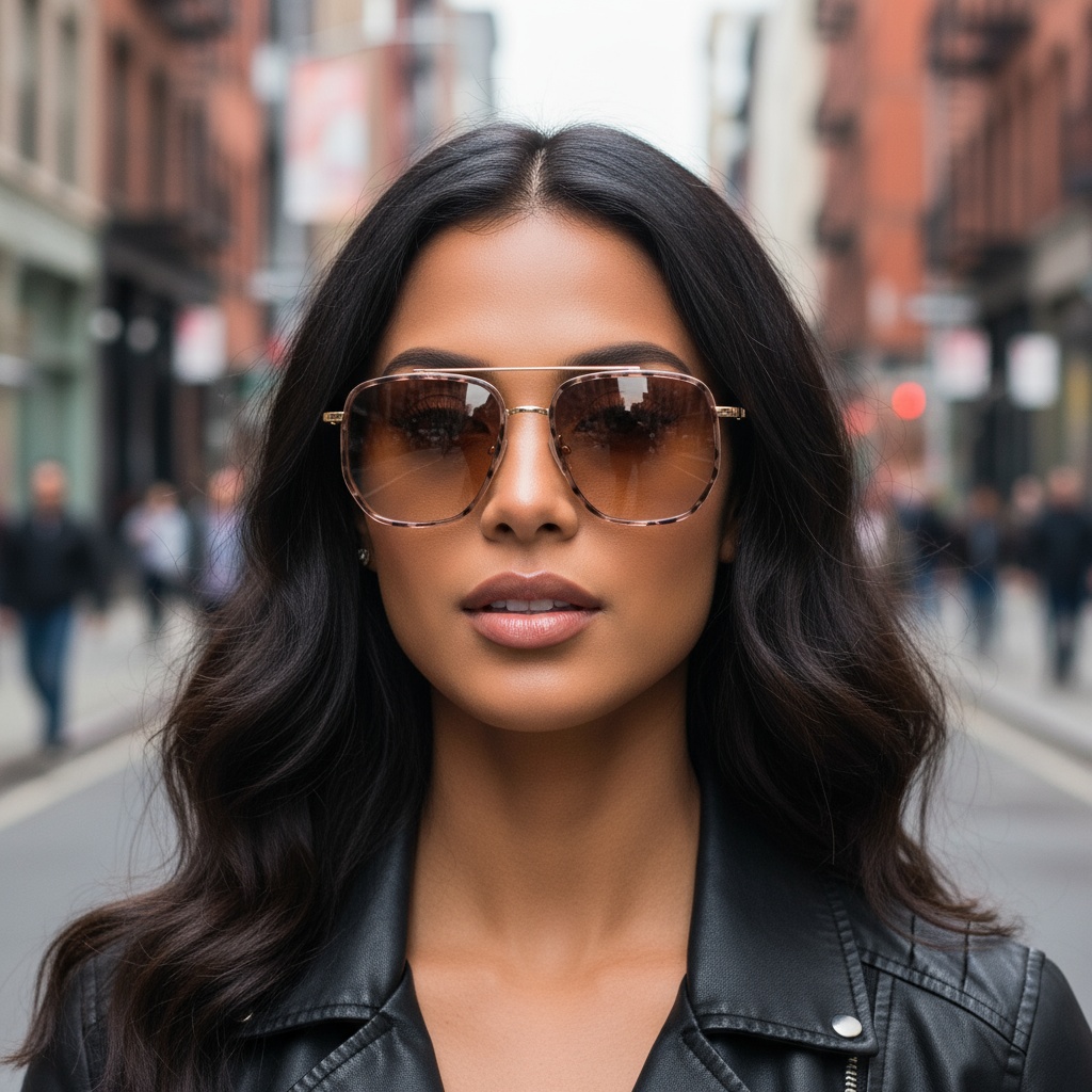 Nouvelles lunettes de soleil carrées rétro lunettes de soleil pour la conduite à la mode Double barre lunettes de Protection solaire pour femmes et hommes 2549