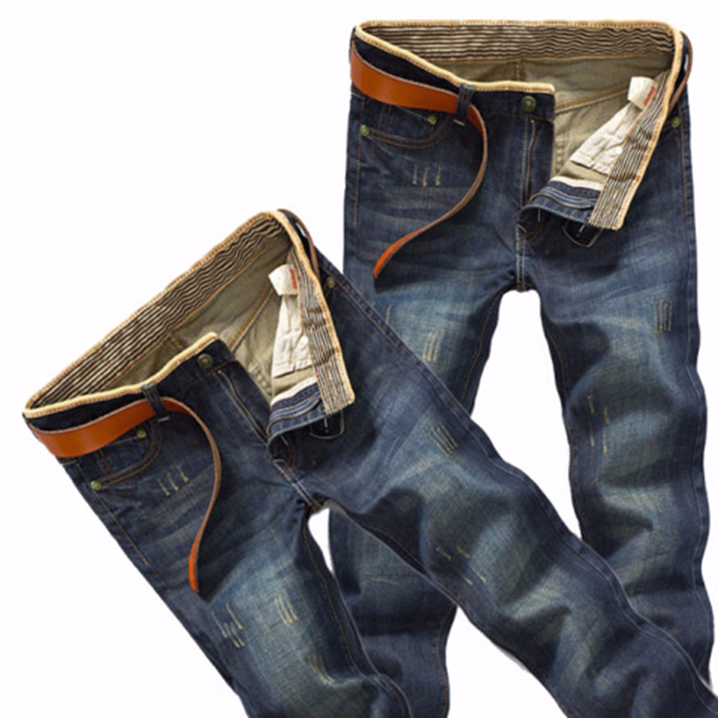 2025 Jeans décontractés hommes d'affaires jean droit pantalon en Denim extensible pantalon coupe ajustée classique Cowboys jeune homme jean