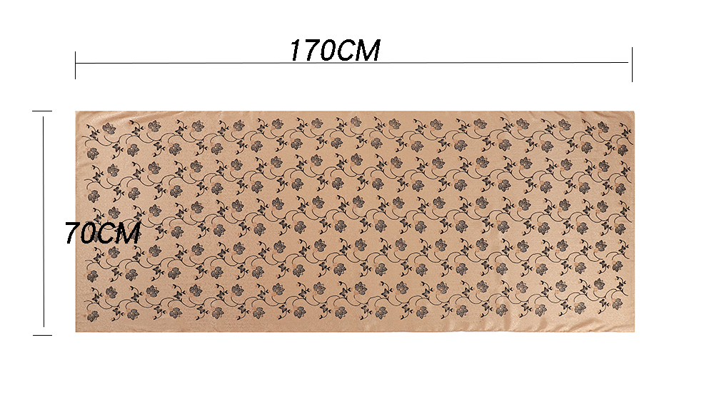 Hijab en satin pailleté de qualité supérieure, imprimé feuilles et fleurs rétro, foulard respirant et soyeux, couvre-chef islamique pour femmes, châle élégant