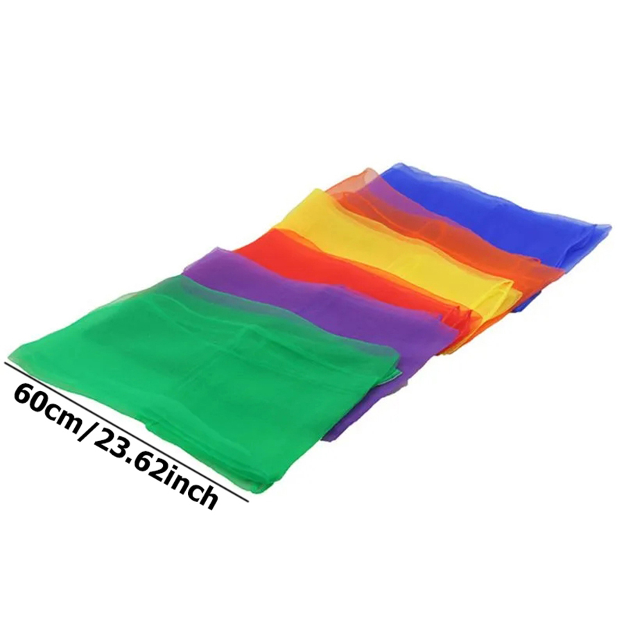6/12 pièces 60x60cm Foulard carré en soie arc-en-ciel, foulard décoratif pour la main et le cou, cadeaux de fête, souvenirs, accessoires décoratifs classiques