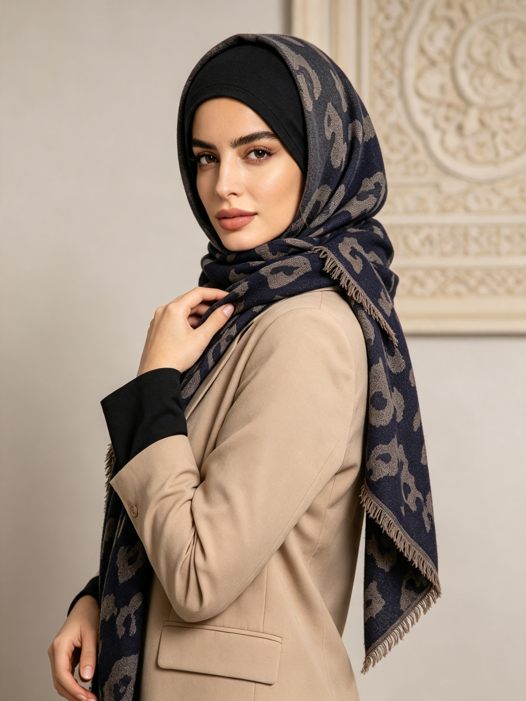 Hijab jacquard musulman, châle à paillettes dorées, écharpe à franges, style turc, écharpe douce et chaude pour femmes, couvre-chef islamique.