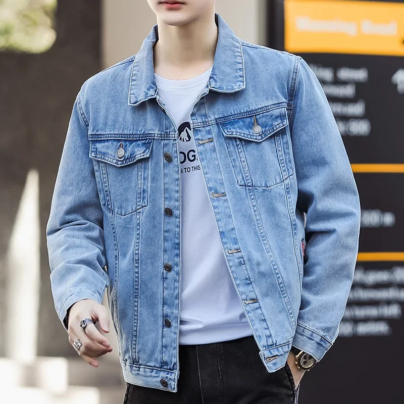 Veste en jean pour hommes, vêtements de travail décontractés, tendance, coupe ample, vente en gros, article le plus vendu, nouvelle collection printemps-automne 2025