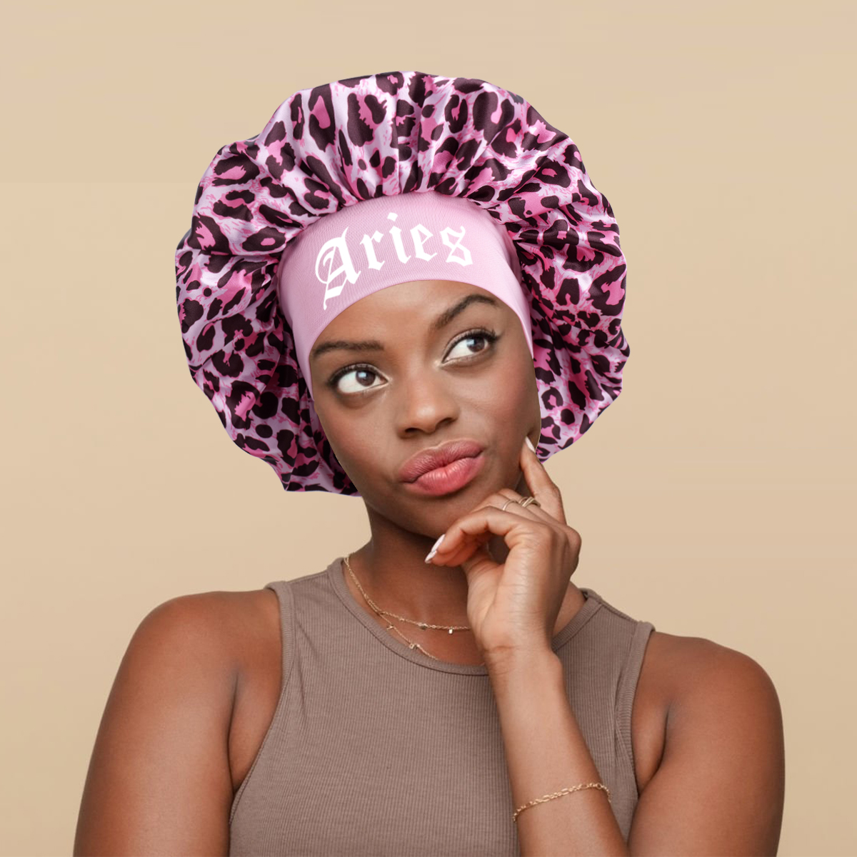Bonnet de sommeil à large bande en satin imprimé Constellation, bonnet de couchage doux avec bande enveloppante, lavage du visage de maquillage, utilisation quotidienne, 1PC