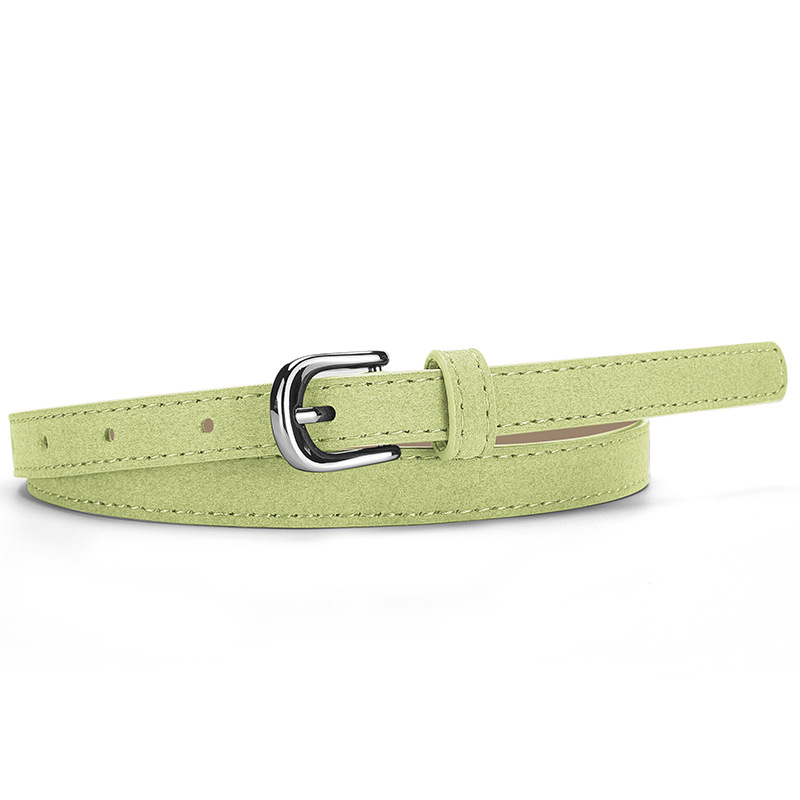 Ceinture fine en daim et cuir Pu pour femmes, Design Simple, mode décontractée, polyvalente, accessoires pour jeans, ceinture à boucle ardillon