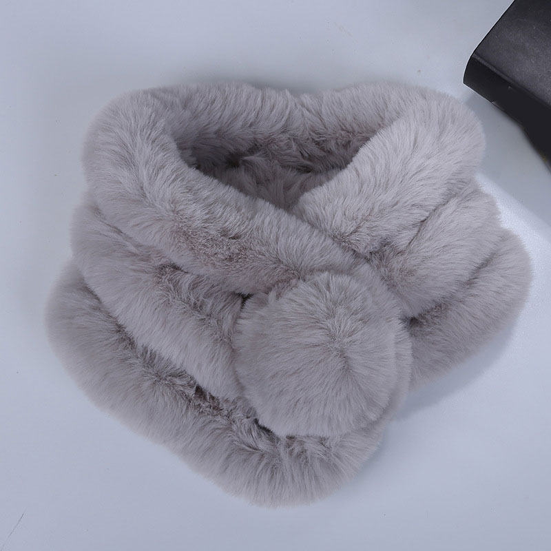 Écharpe épaisse en fausse fourrure pour femme, col croisé en peluche, châle chaud, écharpes Snood douces, vente en gros, hiver