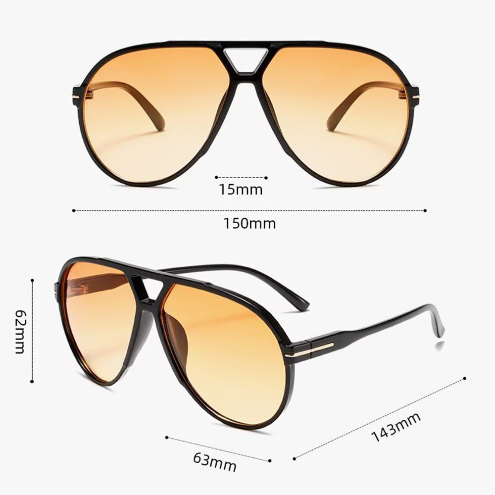 Lunettes de soleil surdimensionnées de marque de luxe pour femmes et hommes, légères, UV400, tendance, pour la conduite, style rétro cool, lunettes de pilote