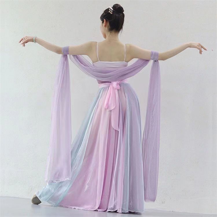Ruban de danse ancienne chinoise classique en mousseline de soie, Long châle Hanfu éthéré traditionnel, Costume d'opéra de Style chinois, banderole
