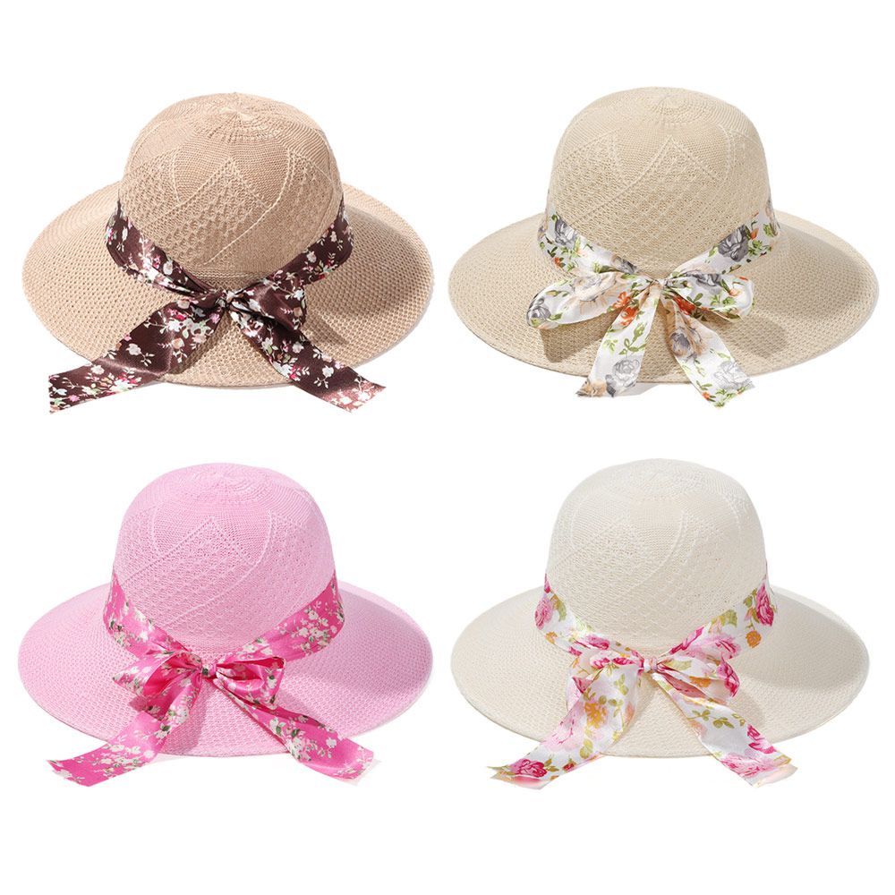 Chapeau de plage à large bord pour femme, visière pare-soleil, protection UV, chapeau en paille